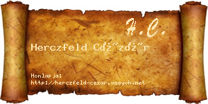 Herczfeld Cézár névjegykártya